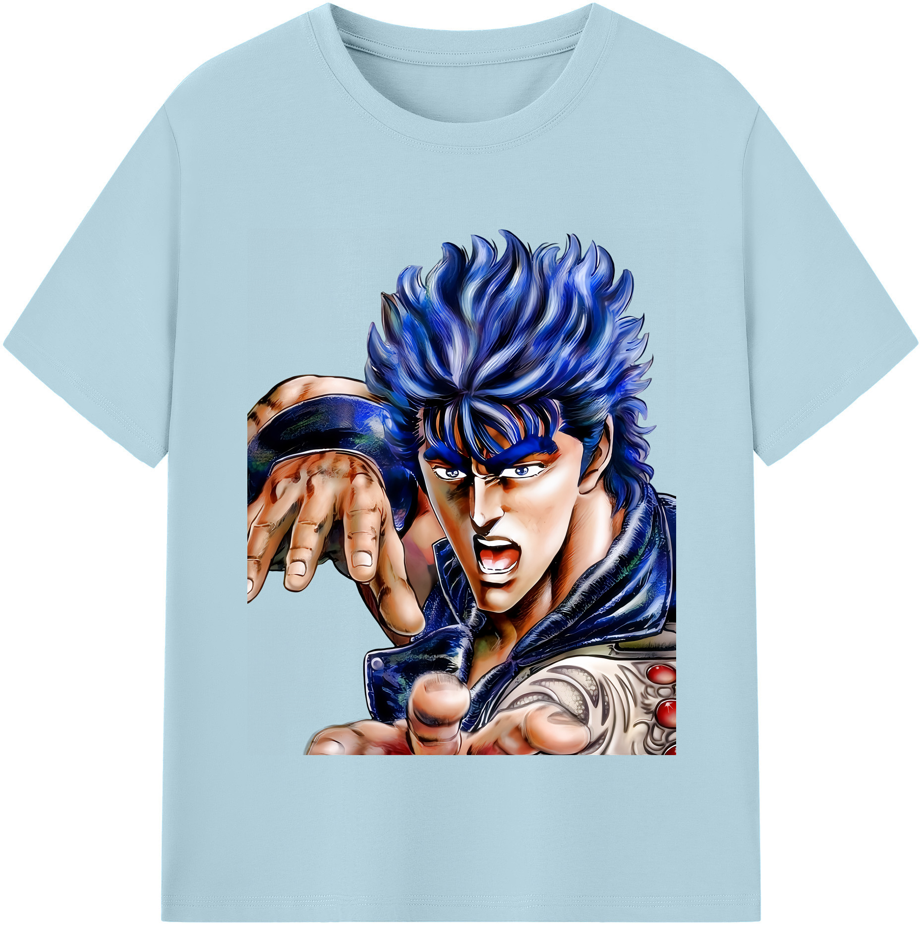 （画像用） 北斗の拳 Fist of the North Star 綿100％半袖Tシャツ（フロントプリント）